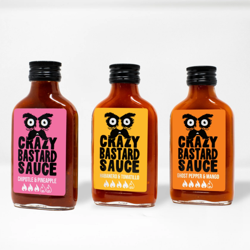 Sada Nejprodávanějších Chilli Omáček Crazy Bastard