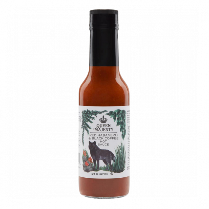 Queen Majesty Červené Habanero & Černá káva chilli omáčka 147ml