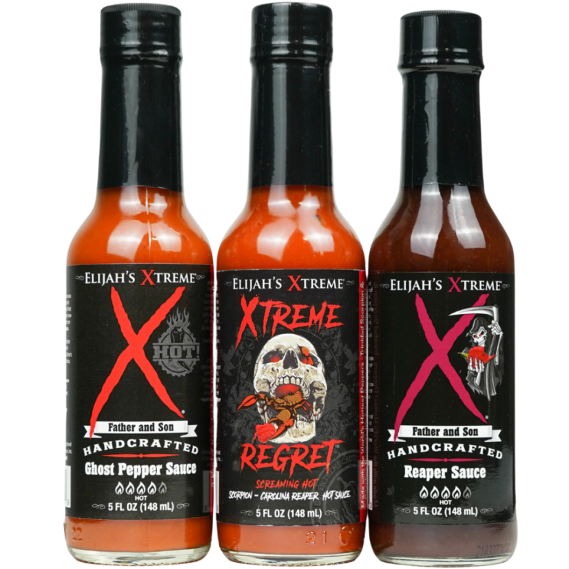 Elijah´s Xtreme Nejpálivější sada chilli omáček