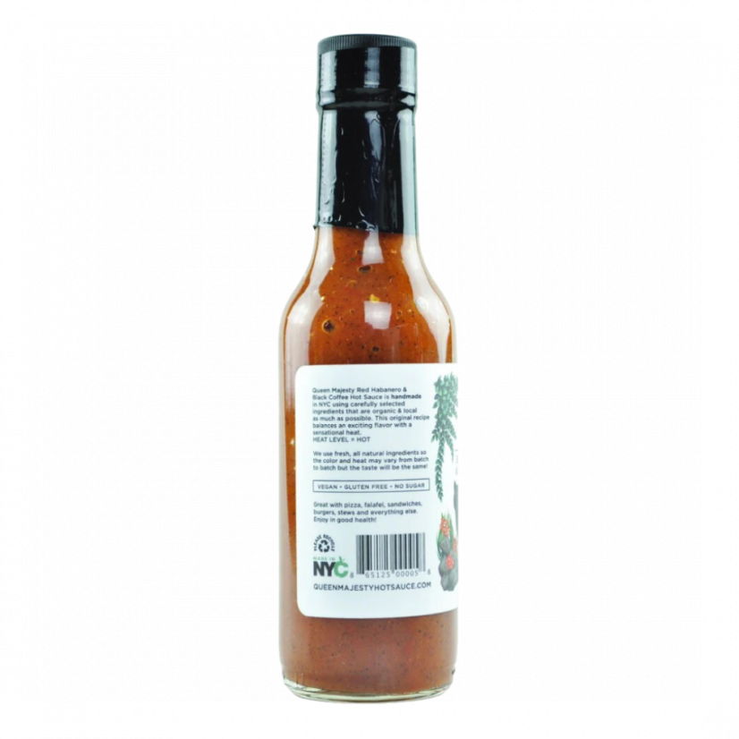 Queen Majesty Červené Habanero & Černá káva chilli omáčka 147ml
