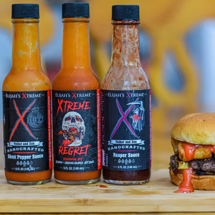 Elijah´s Xtreme Nejpálivější sada chilli omáček