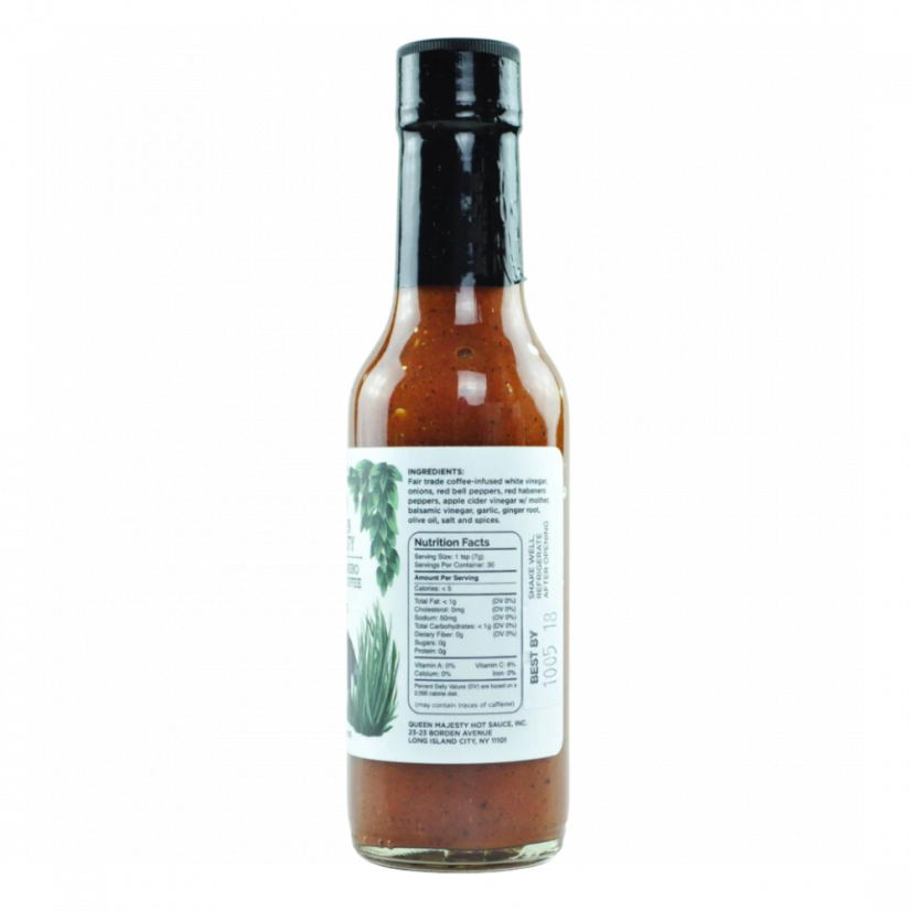 Queen Majesty Červené Habanero & Černá káva chilli omáčka 147ml