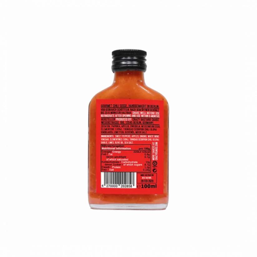 Crazy Bastard Sauce - Trinidad Scorpion & Klementínky 100ml