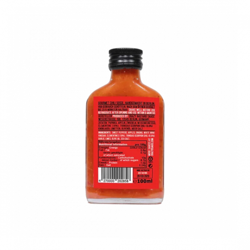 Crazy Bastard Trinidad Scorpion & Klementinky chilli omáčka 100ml