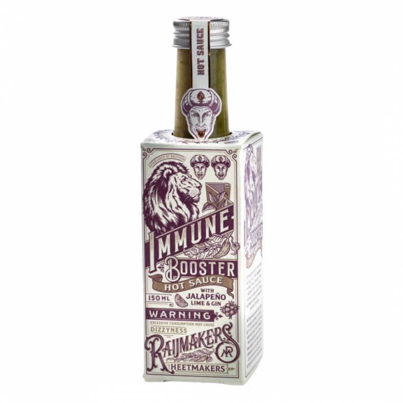 Raijmakers Immune Booster (Jalapeno, Limetka & Gin) chilli omáčka 150ml