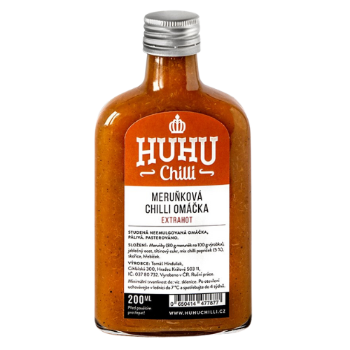 HUHUchilli Meruňková chilli omáčka extrahot 200ml